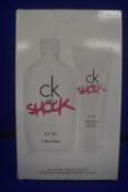 CK One Shock for Her Giftset - 200ml EDT, and 100ml Body Lotion