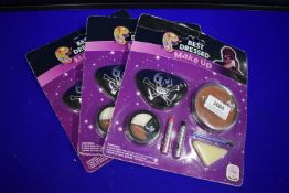 3x Pirate Fancy Dress Makeup Sets