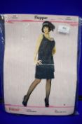 Black Flapper Dress and Headband Size: M/10-12