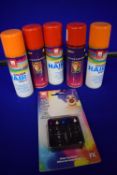5x Coloured Hair Sprays and 1x Pack of Make-Up Sticks