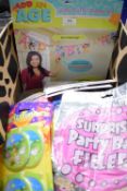 Box of Assorted Party Accessories, Bag Fillers, etc.