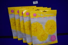 Quantity of Yellow Fluffy Decorations