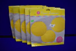 Quantity of Yellow Paper Lanterns