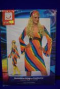 Smiffys Rainbow Hippie Costume Size: L/16-18