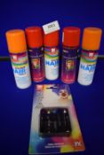 5x Coloured Hair Sprays and 1x Pack of Make-Up Sticks