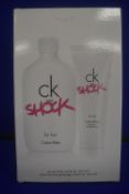 CK One Shock for Her Giftset - 200ml EDT, and 100ml Body Lotion