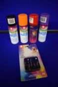 4x Coloured Hair Sprays and 1x Pack of Make-Up Sticks