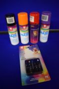 4x Coloured Hair Sprays and 1x Pack of Make-Up Sticks