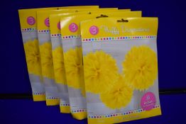 Quantity of Yellow Fluffy Decorations