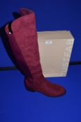 Just Fab Lady’s Aubergine Flat Boots Size: 7 (new with packaging)