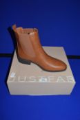 Just Fab Lady’s Oak Ankle Boots Size: 7 (new with packaging)