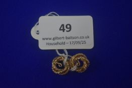 Pair of 9ct Gold Rope Earrings 2.3g