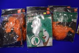 6x Smiffys Black & Orange Team Spirit Afro Wigs
