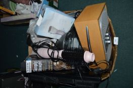 Assorted Electricals Including DAB Radio, and Hair Stylers