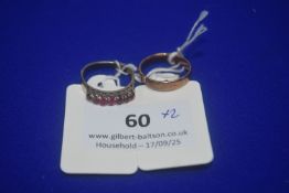 Two Low ct Gold Rings 5ct & 6ct - 1 has been cut -