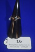 9ct Gold Dress Ring with Single Pale Blue Topaz St
