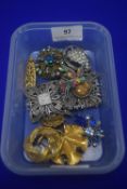 Vintage Costume Jewellery Brooches