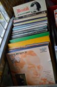 Crate of 12” LP Records Including Classical, and Boxsets