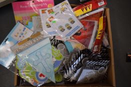 Quantity of Assorted party Decorations, Bunting, and Games