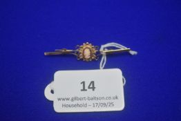 9ct Gold Cameo Brooch 1.8g