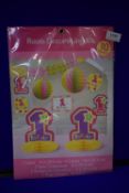 Box of 12 First Birthday Room Decorating Kits