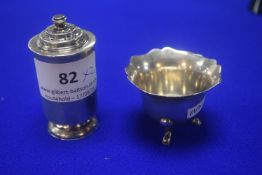 Halmarked Sterling Silver Caster plus Small Dish
