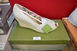 Hotter Lady’s Rope Heeled Leather Sandals Size: 7 (new with packaging)