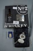 Jack Daniels Giftset, and a Railway Pocket Watch
