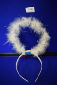 12x White Fluffy Angel Halo Headbands