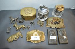 Table Lighters, Belt Buckles, Paperweights, etc.