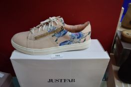 Just Fab Lady’s Blush Floral Sneakers Size: 7 (new with packaging)