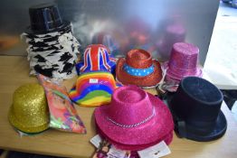 Quantity of Assorted Plastic Party Hats