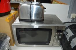 Panasonic Inverter Microwave Oven, and a Russell Hobbs Toaster