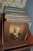 Crate of 12” LP Records Including Classical etc.