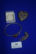 Assorted Silver Jewellery - Heart Pendant/Box