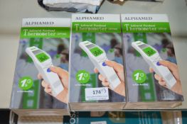 3x Alphamed Infrared Forehead Thermometers