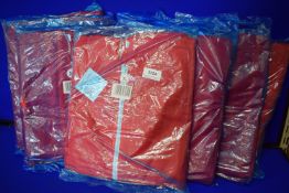 7x Red All-in-One Zip-up Hazmat Suits