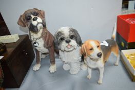 3x Ornamental Dogs
