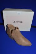 Just Fab Lady’s Tan Ankle Boots Size: 7 (new with packaging)