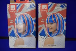 2x Smiffys Union Jack Lola Wigs