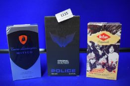 Three Bottles of Men's Fragrances