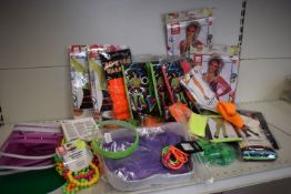 Selection of 80’s Theme Party Items, Costumes, etc. (contents may vary from picture)