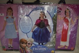 3x Assorted Girl’s Fancy Dress Costumes Size: 7-9 years