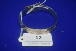 925 Sterling Silver Hinged Bangle 27.4g