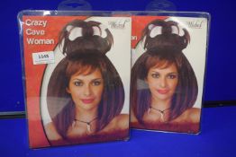 2x Wicked Crazy Cavewoman Wigs