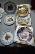 Decorative Wall Plates Including Horses and Puppies etc.