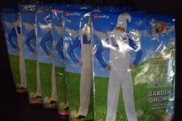 6x Smiffys Men’s Garden Gnome Costumes Size: S