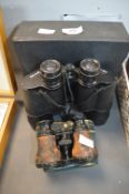 Revue 16x50 Field Binoculars with Case, and Vintage Binoculars