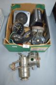 Vintage Collectibles, Bicycle Lamp, Car Meters, etc.