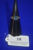 9ct Gold Dress Ring Set with Single Oval Blue Topa